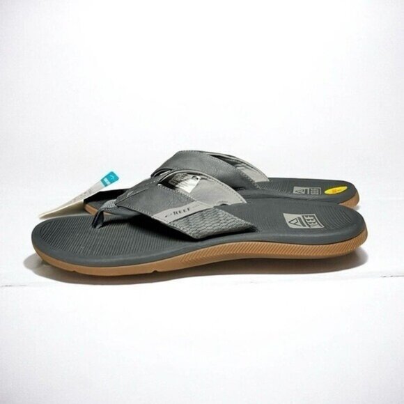 🌻 NEW w.Tags Reef Men's Grey Santa Ana Sandals Men's Size 9 - Picture 3 of 11